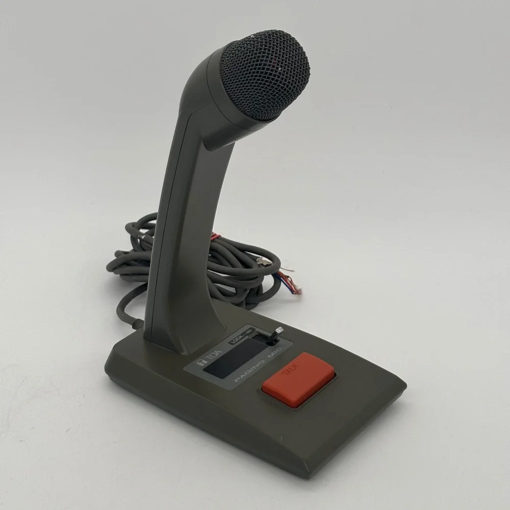 TOA PM-660U Paging Microphone Desktop Uni-Directional Moving Coil Mic Gray
